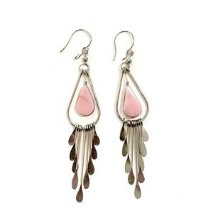 Handmade Pink Opal Peruvian Earrings